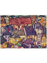 Egon Schiele Sarı Şehir - Art Print